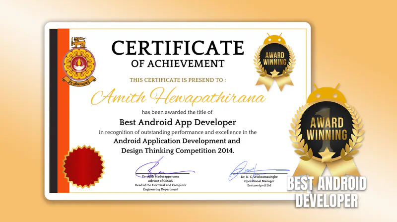 Best Android App Developer CSSOU Award 2014